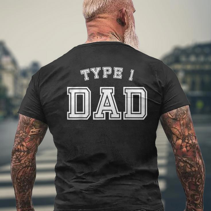 Type 1 Dad Awareness Sports Style Father Diabetes Mens Back Print T-shirt Gifts for Old Men