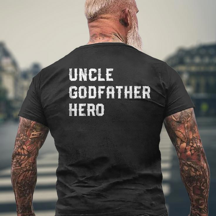 Uncle Godfather Hero Patriotic From Niece Men's Back Print T-shirt Gifts for Old Men