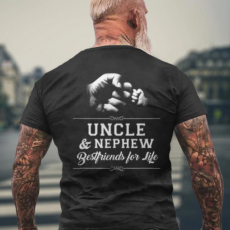 Uncle Nephew Friends Fist Bump Avuncular Family Cool Gift For Mens Mens Back Print T-shirt Gifts for Old Men