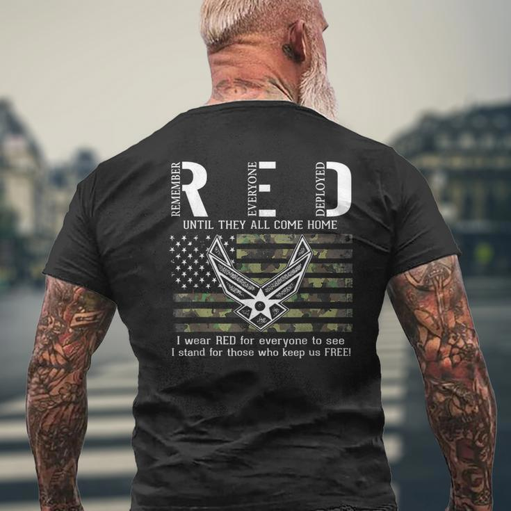Us Air Force Support Red Friday Remember Everyone Deployed Men's T-shirt Back Print Gifts for Old Men