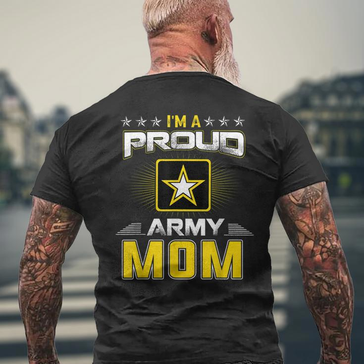 Us Army Proud Us Army Mom Military Veteran Pride Mens Back Print T-shirt Gifts for Old Men