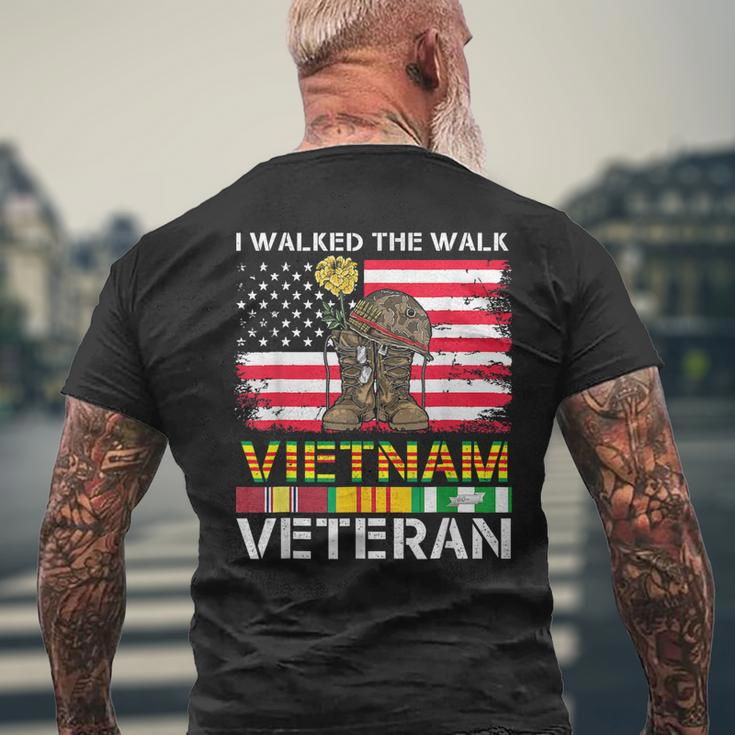 Us Veterans Day Us Army Vietnam Veteran Usa Flag Vietnam Vet Men's T-shirt Back Print Gifts for Old Men