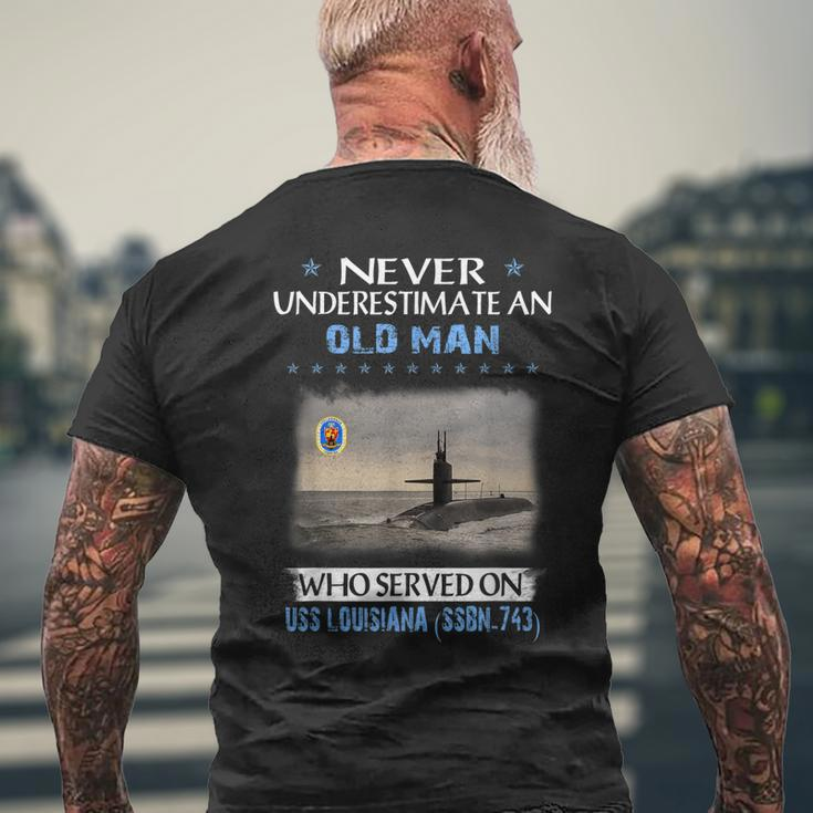 Uss Louisiana Ssbn-743 Submarine Veterans Day Father Day Men's T-shirt Back Print Gifts for Old Men