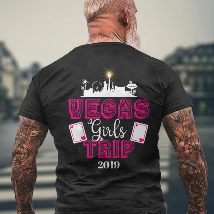 Vegas Girls Trip 2019 Matching Squad Vacation Bachelorette Men's Back Print T-shirt Gifts for Old Men