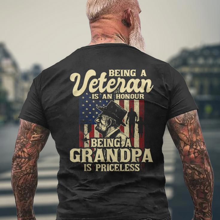 Mens Being A Veteran Is An Honour - Patriotic Us Veteran Grandpa Men's T-shirt Back Print Gifts for Old Men