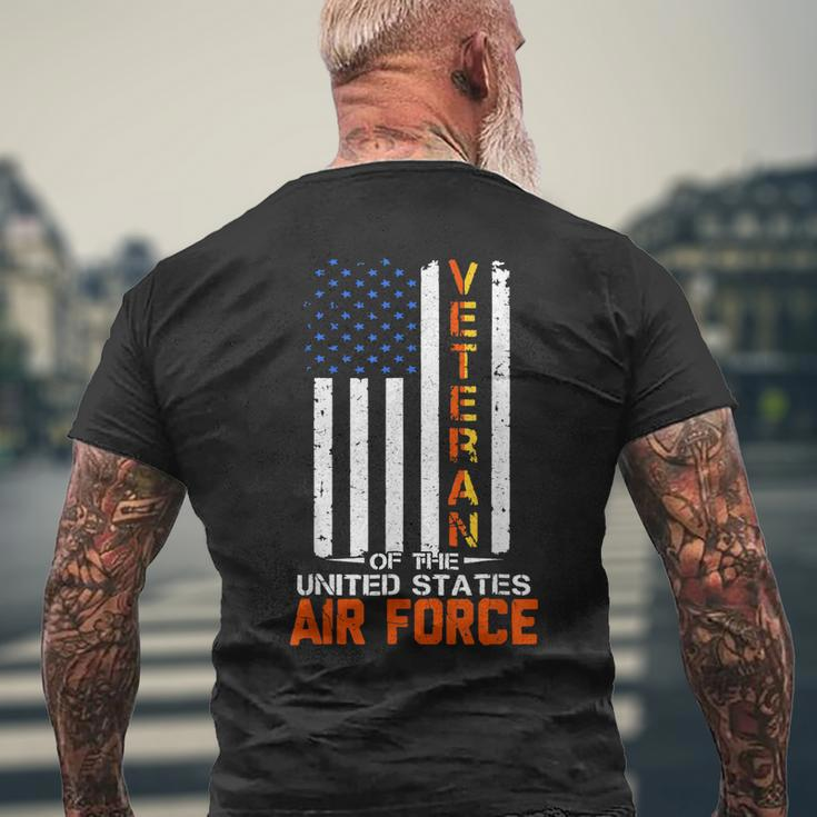 Veteran Of The United States Air Force Usaf Retro Us Flag Men's T-shirt Back Print Gifts for Old Men