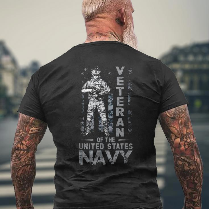 Mens Veteran Of The United States Us Navy Fathers Day Men's T-shirt Back Print Gifts for Old Men