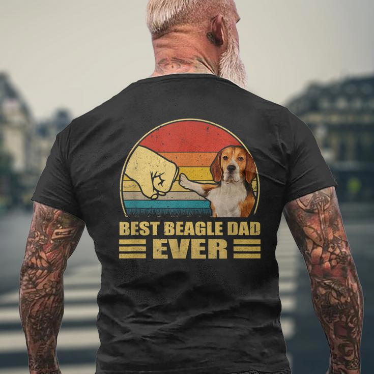 Vintage Best Beagle Dad Ever Bump Fit Funny Dog Lover Gift Gift For Mens Mens Back Print T-shirt Gifts for Old Men