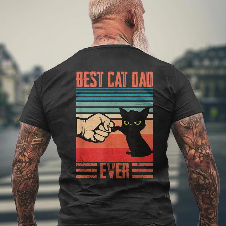 Vintage Best Cat Dad Ever Bump Fit For Best Cat Dad Men's T-shirt Back Print Gifts for Old Men