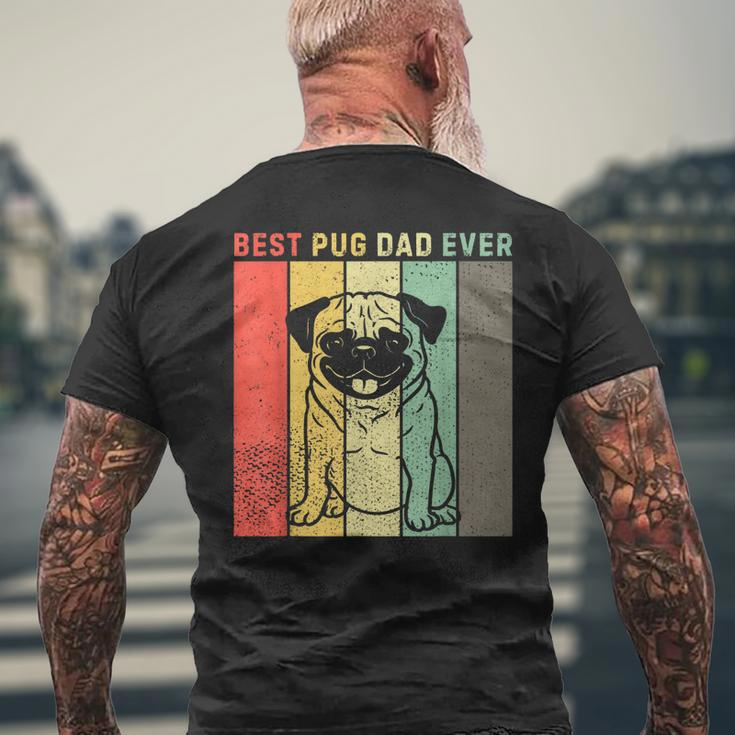 Vintage Best Pug Dog Dad Ever Men Men's Back Print T-shirt Gifts for Old Men