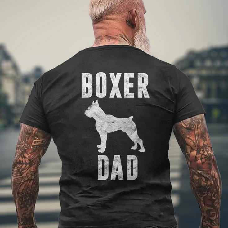Vintage Boxer Dad Dog Daddy Boxer Father Men's T-shirt Back Print Gifts for Old Men