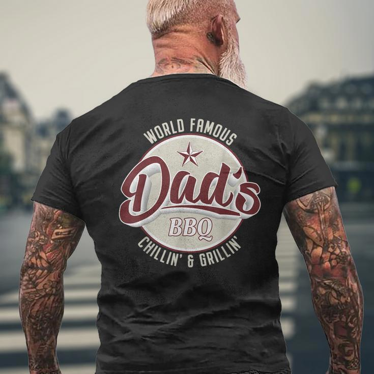 Mens Vintage Dads Bbq Chilling And Grilling Fathers Day Men's T-shirt Back Print Gifts for Old Men