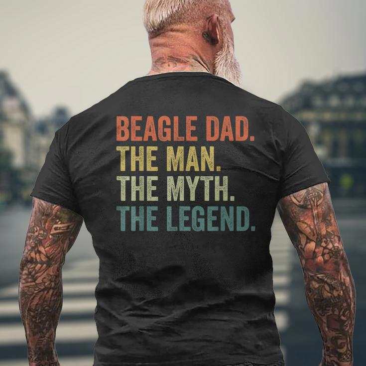 Mens Vintage Dog Dad Man Myth Legend Beagle Dad Day Men's T-shirt Back Print Gifts for Old Men