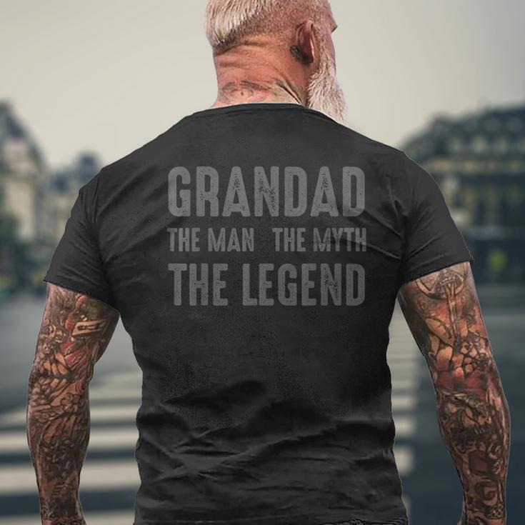 Vintage Grandad The Man The Myth The Legend Mens Back Print T-shirt Gifts for Old Men