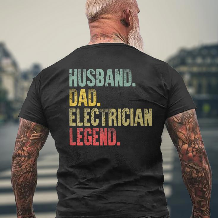 Mens Vintage Husband Dad Electrician Legend Retro Men's T-shirt Back Print Gifts for Old Men