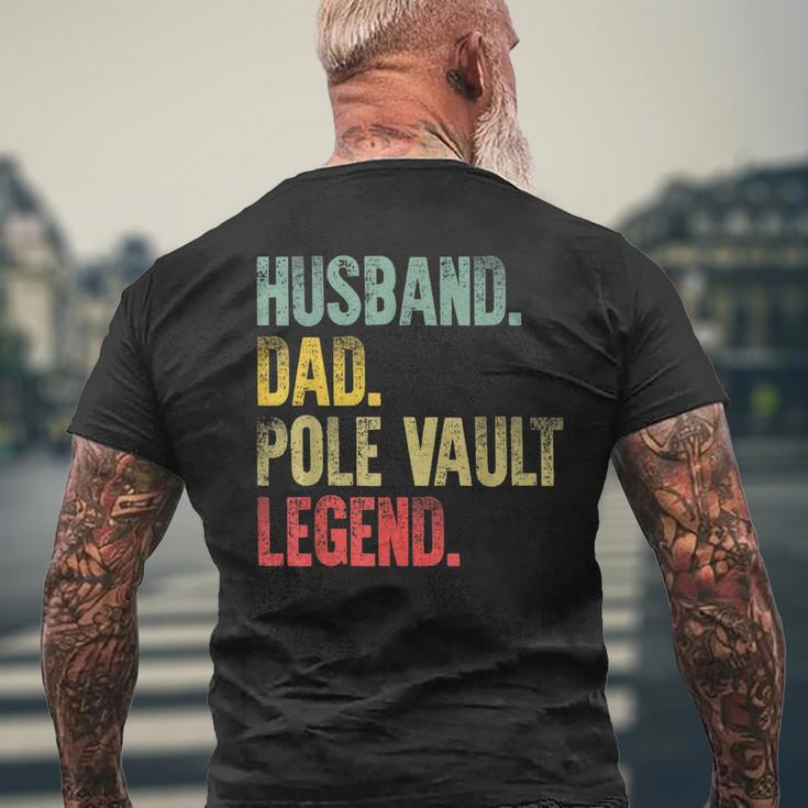 Vintage Husband Dad Pole Vault Legend Retro Men's Back Print T-shirt Gifts for Old Men