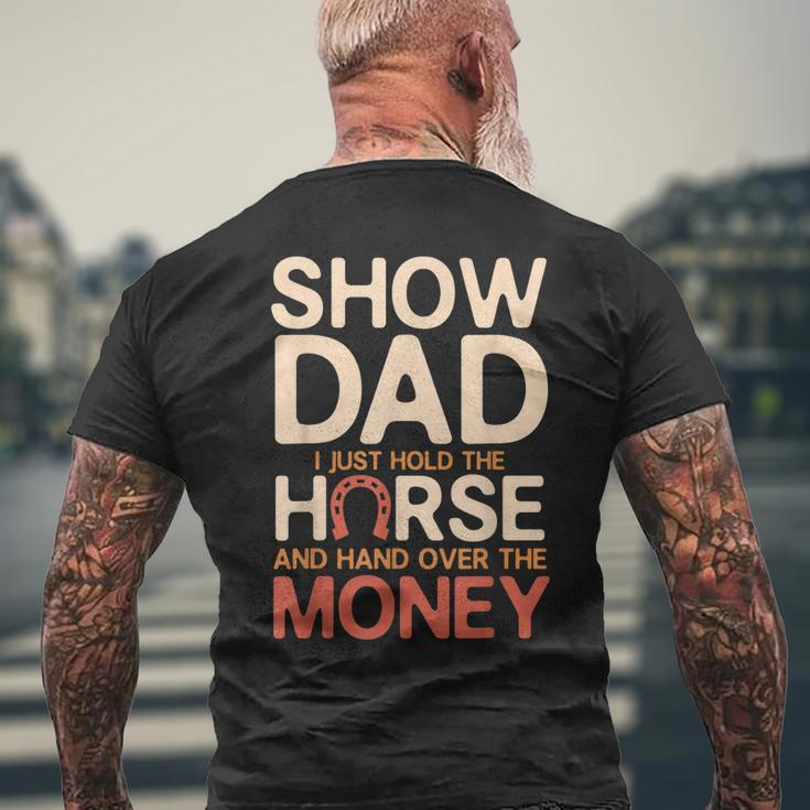 Mens Vintage Show Horse Dad Livestock Shows Men's T-shirt Back Print Gifts for Old Men