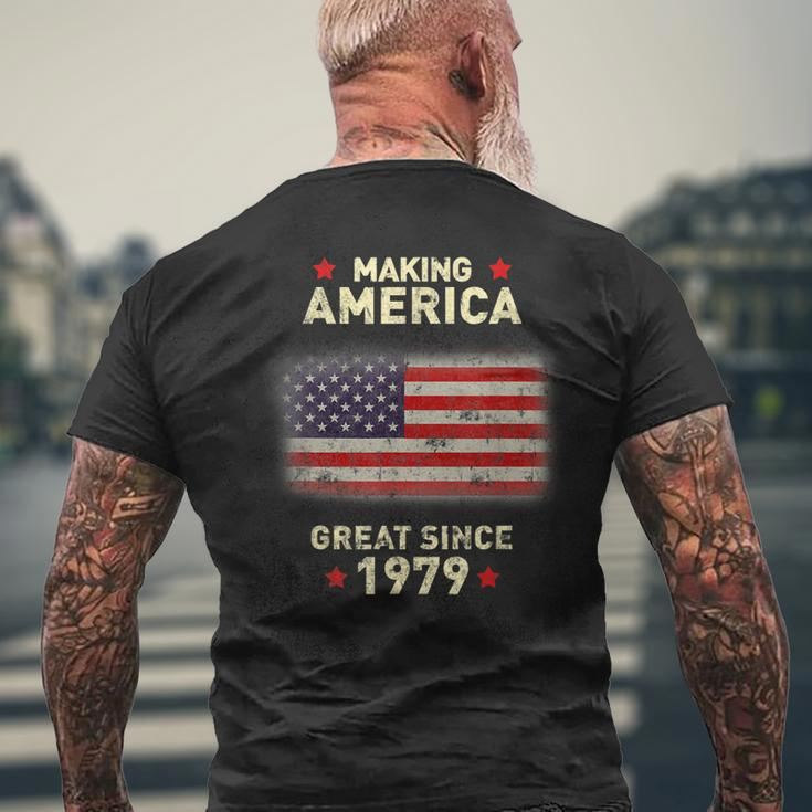 Vintage Usa Flag 1979 Shirt Old Retro 40Th Birthday Tee Men's Back Print T-shirt Gifts for Old Men