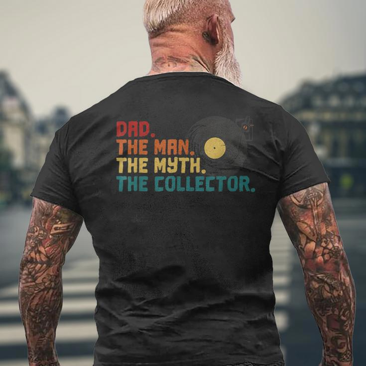Mens Vinyl Dad Man Myth The Retro Record Collector Vintage Music Men's T-shirt Back Print Gifts for Old Men
