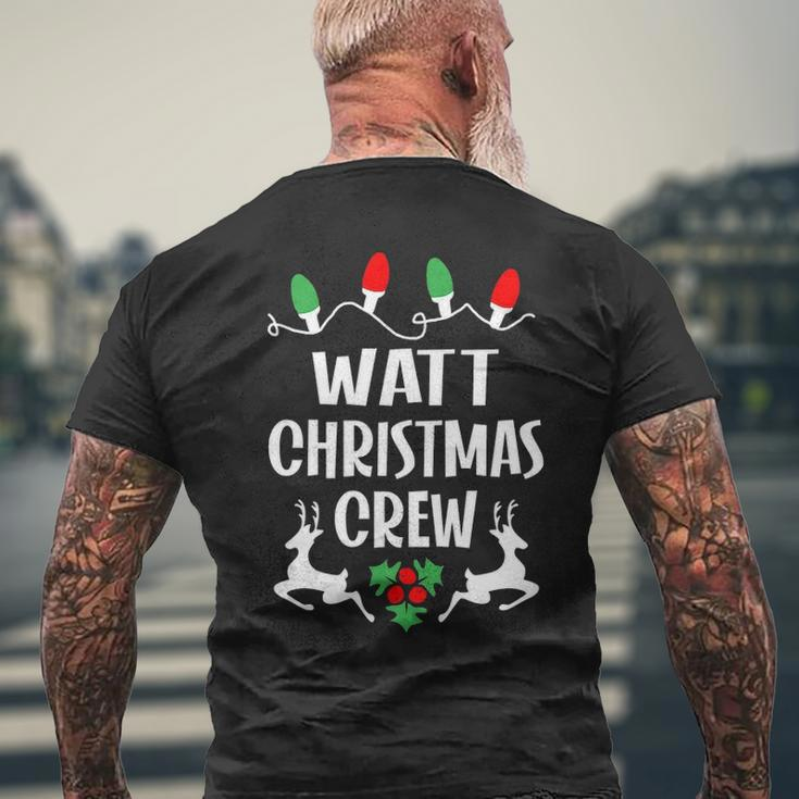 Watt Name Gift Christmas Crew Watt Mens Back Print T-shirt Gifts for Old Men