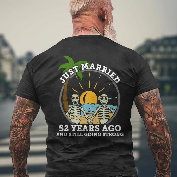 Wedding Anniversary Couple Married 52 Years Ago Skeleton Men's T-shirt Back Print Gifts for Old Men
