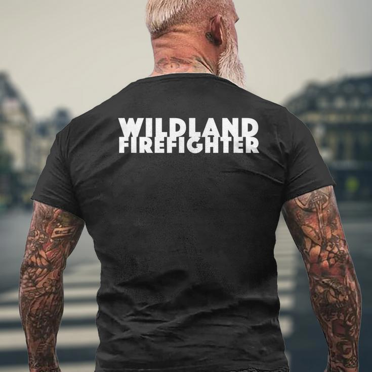 Wild Land Fire Fighter Remote Helmet Ax Men's T-shirt Back Print Gifts for Old Men