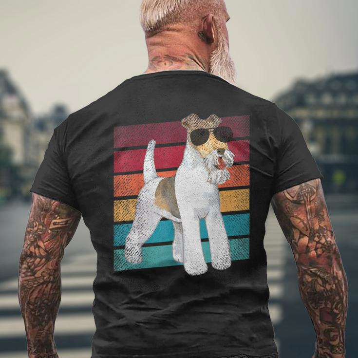 Wire Hair Fox Terrier Dog Mom Dad Clothing Men's Back Print T-shirt Gifts for Old Men