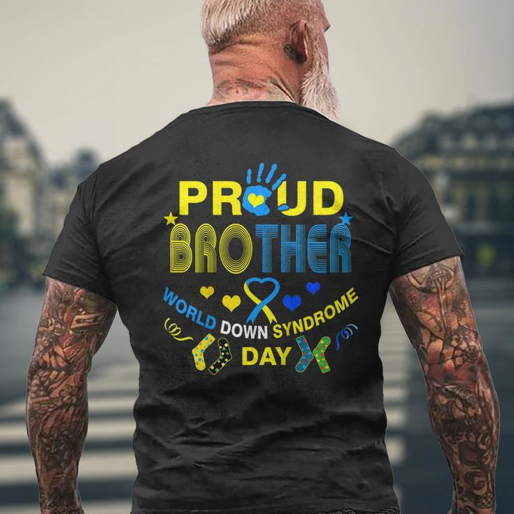 World Down Syndrome Day BrotherShirt - Awareness March 21 Men's Back Print T-shirt Gifts for Old Men