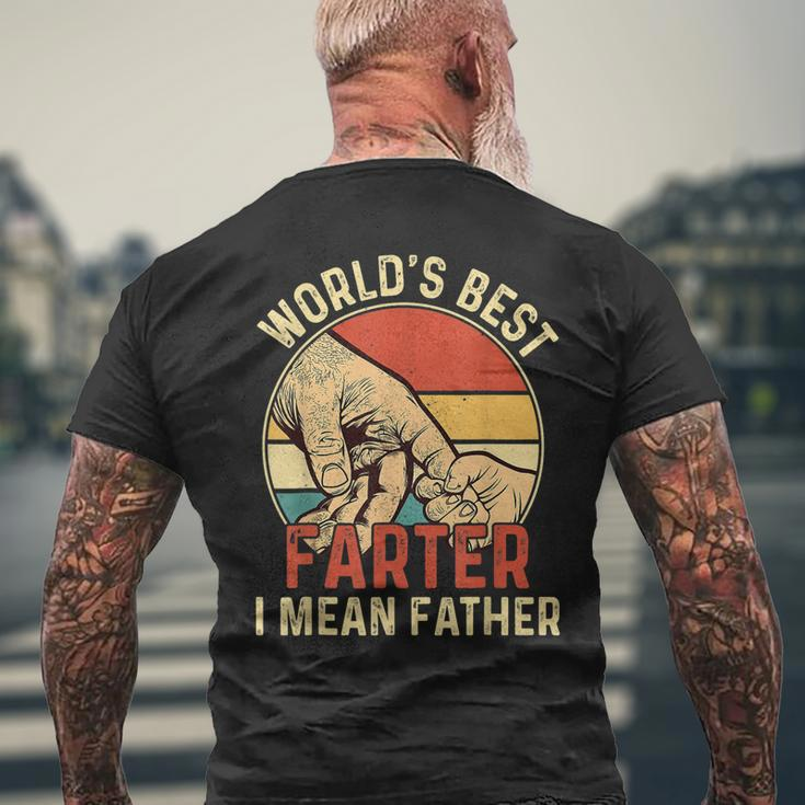 Worlds Best Farter I Mean Father Day Dad Day Gift Funny Mens Back Print T-shirt Gifts for Old Men