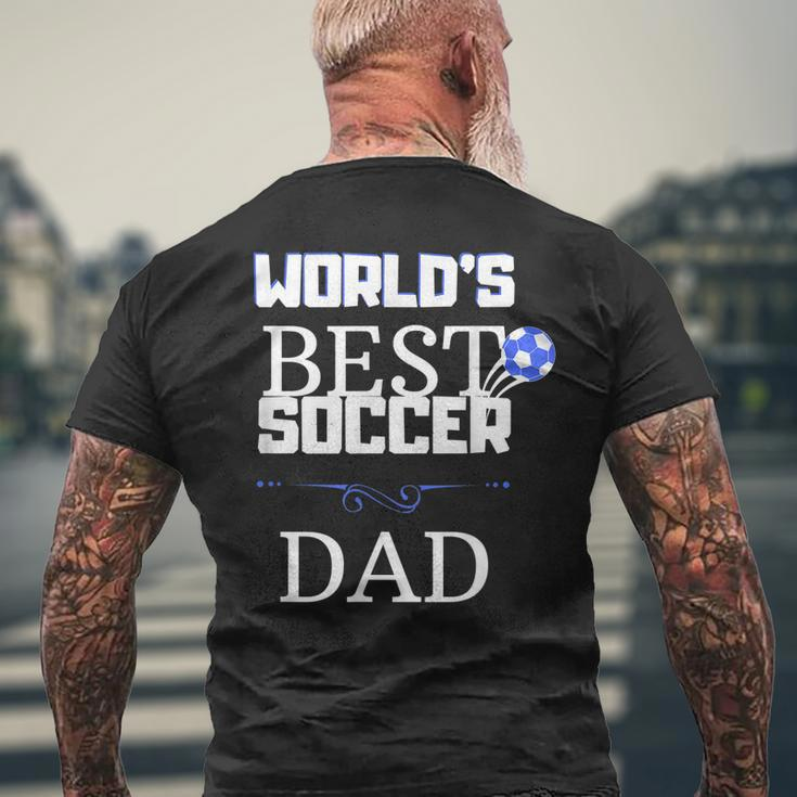 Worlds Best Soccer Dad Men's Back Print T-shirt Gifts for Old Men