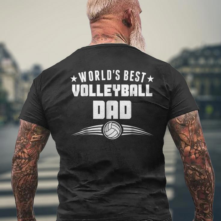 Worlds Best Volleyball Dad Sports Parent Men's Back Print T-shirt Gifts for Old Men