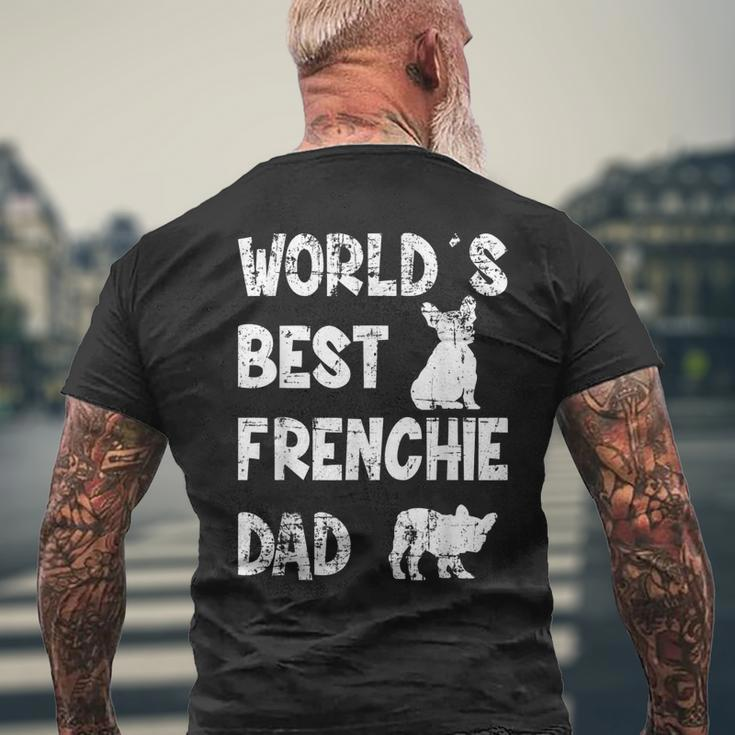 World´S Best Frenchie Dad French Bulldog Dog Lover Men's Back Print T-shirt Gifts for Old Men
