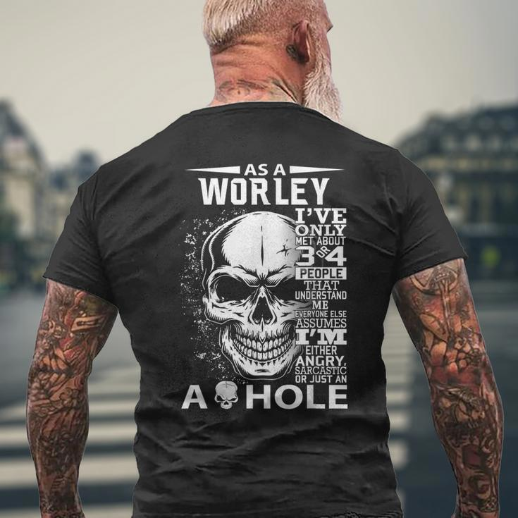 Worley Definition Personalized Custom Name Loving Kind Mens Back Print T-shirt Gifts for Old Men