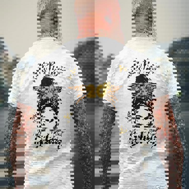 20Th Birthday Decorations Girl Messy Bun 20 Years Old Bday Men's Back Print T-shirt Gifts for Old Men