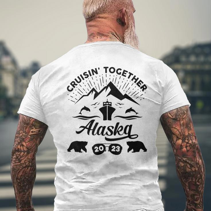 Alaska Cruise 2023 Family Summer Vacation Travel Matching V2 Men's Back Print T-shirt Gifts for Old Men
