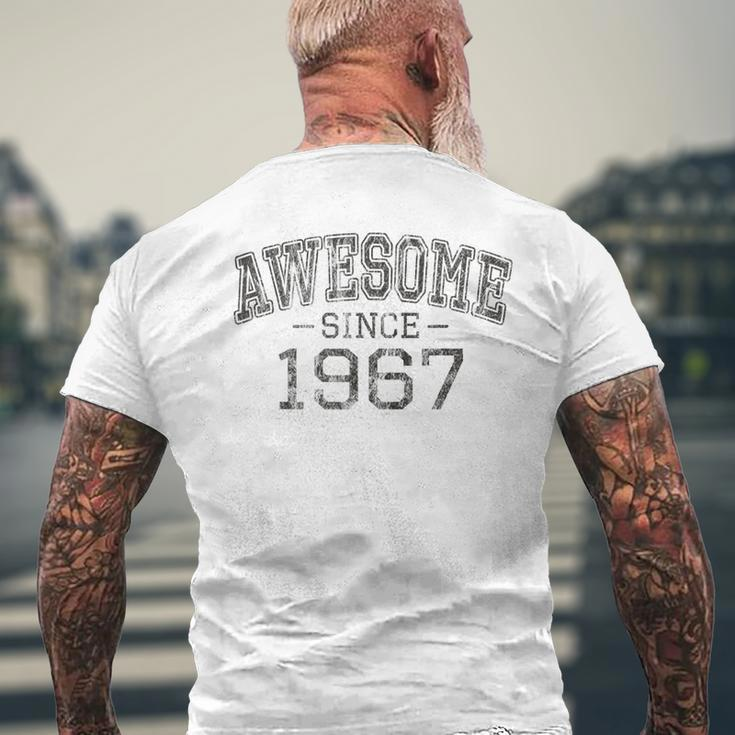 Awesome Since 1967 Vintage Style Born In 1967 Birthday Men's T-shirt Back Print Gifts for Old Men