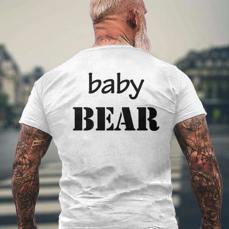 Baby Papa Bear Duo Father SonMens Back Print T-shirt Gifts for Old Men