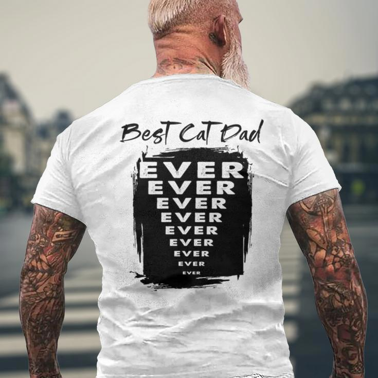 Best Cat Dad Ever V2 Men's Back Print T-shirt Gifts for Old Men