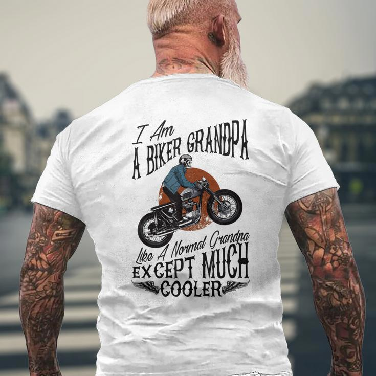 I Am A Biker GrandpaFor Grandpas Motorbikes Men's Back Print T-shirt Gifts for Old Men