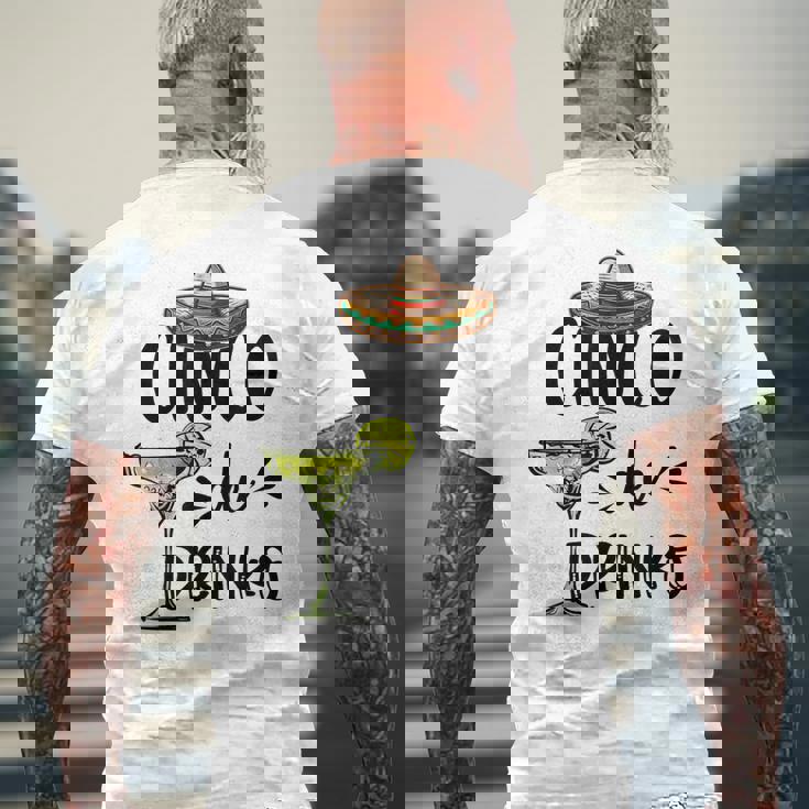 Cinco Drinko De Mayo Fiesta Squad Mexican Party 5 De Mayo Men's T-shirt Back Print Gifts for Old Men