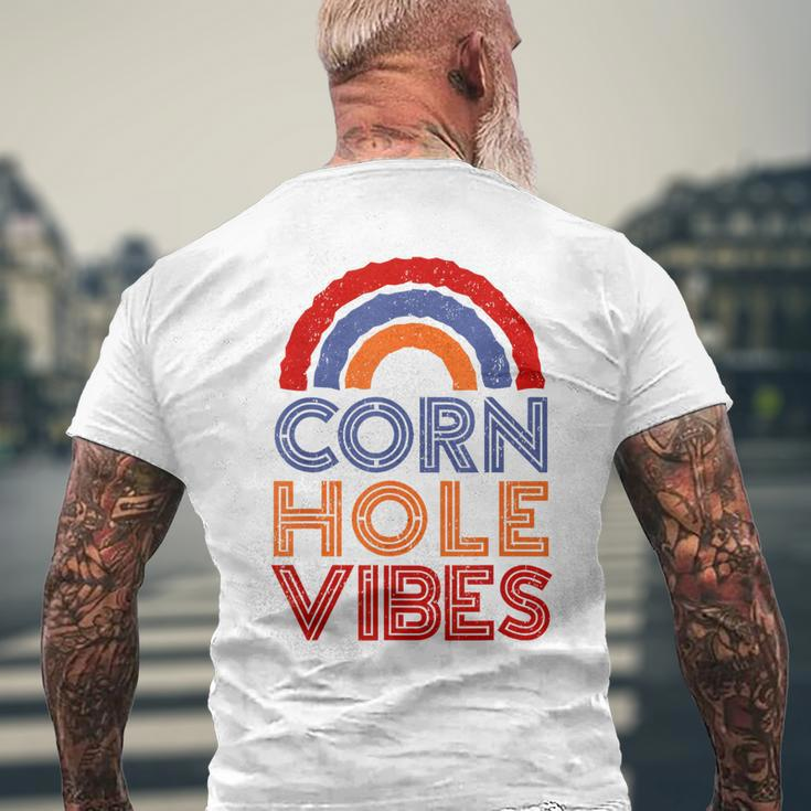 Cornhole Vibes Cornhole For Cornhole Player Mens Back Print T-shirt Gifts for Old Men