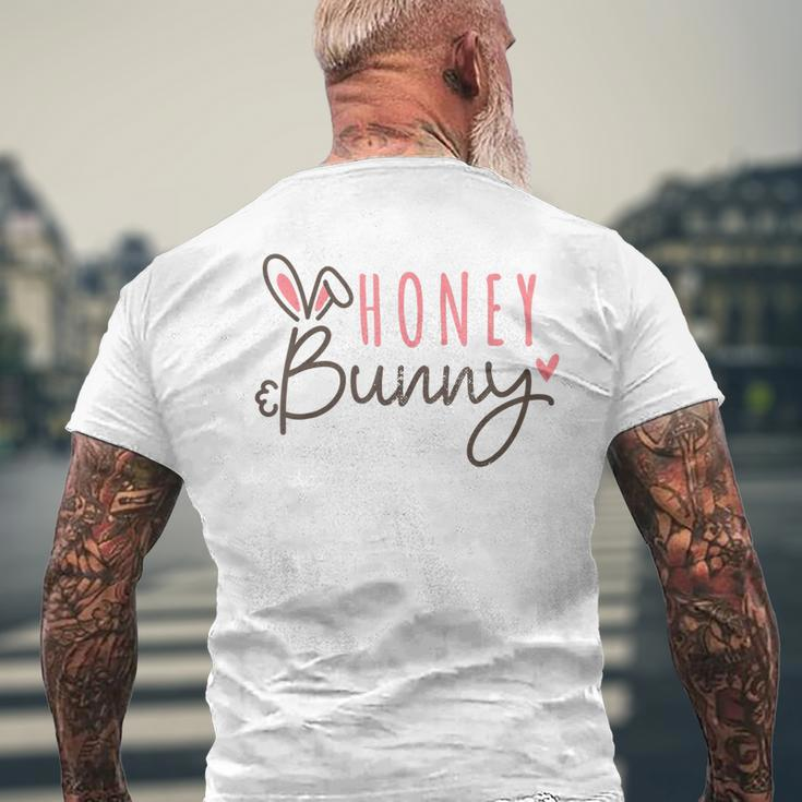 Cute Easter Bunny Vintage Happy Easter Honey Bunny Men's T-shirt Back Print Gifts for Old Men