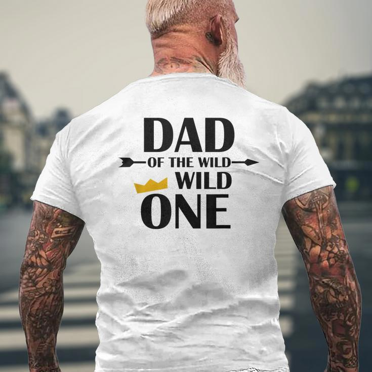 Dad Of The Wild One | Cute Fatherhood Gift Mens Back Print T-shirt Gifts for Old Men