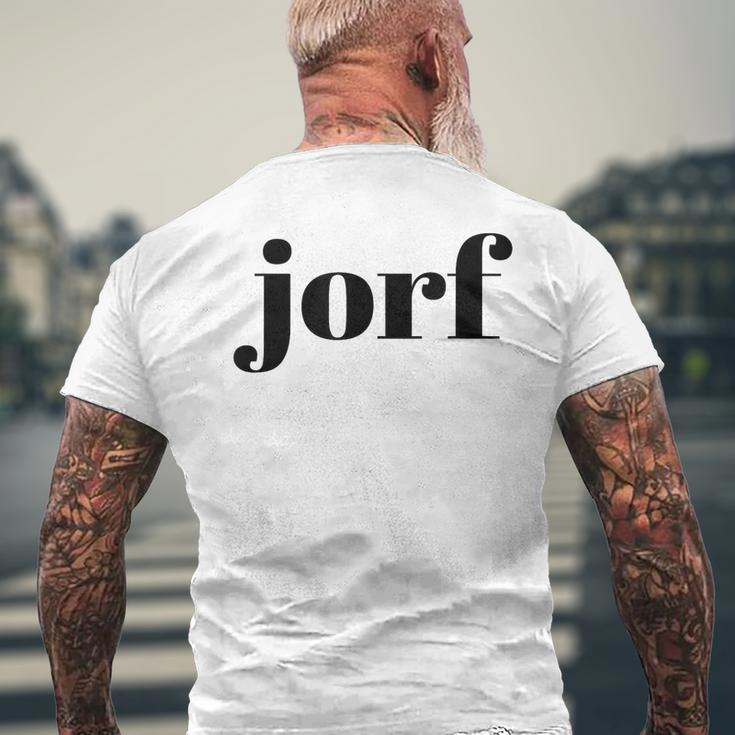 Funny Jorf Jorf Law Humor Mens Back Print T-shirt Gifts for Old Men