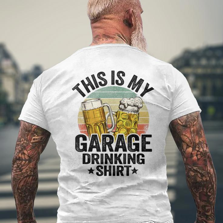 Garage Drinker Dad Vintage Beer This Is My Garage Drinking Men's T-shirt Back Print Gifts for Old Men
