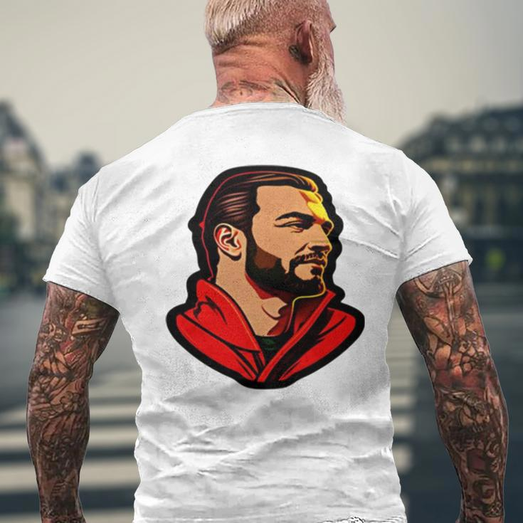 The God Giga Chad Meme Men's Back Print T-shirt Gifts for Old Men