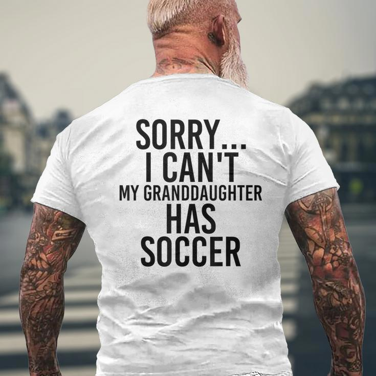 Grandpa Grandma | My Granddaughter Has Soccer Mens Back Print T-shirt Gifts for Old Men
