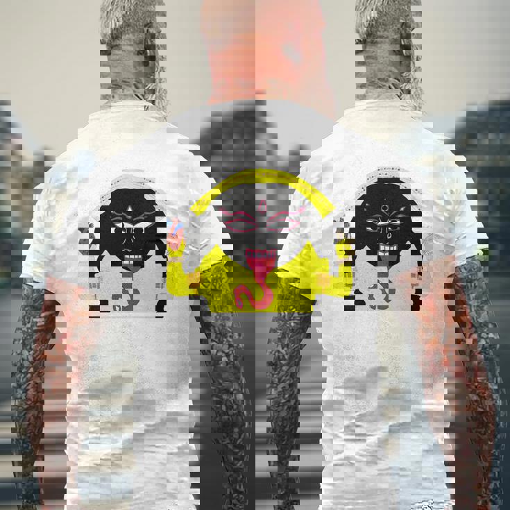 Maa Kali Spiritual Hinduism Jainism And Buddhism Men's Back Print T-shirt Gifts for Old Men