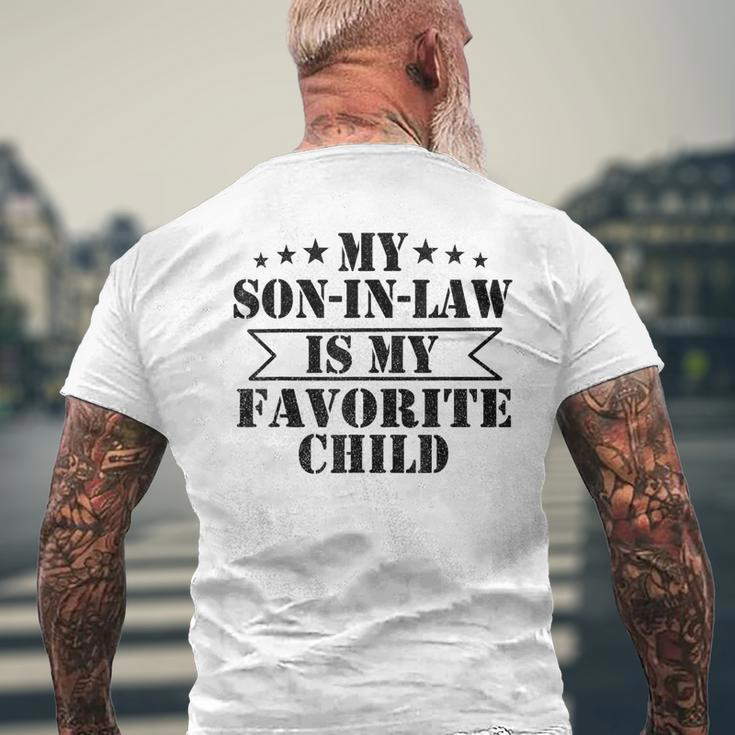 My Son In Law Is My Favorite Child Family Men's T-shirt Back Print Gifts for Old Men
