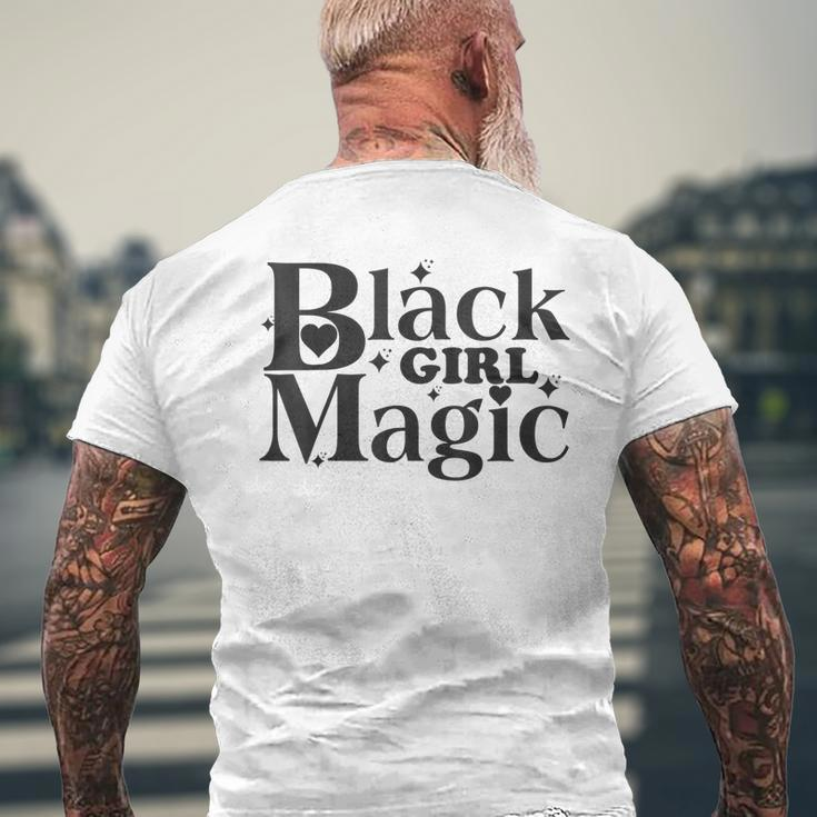 Vintage Afro Black Girl Magic Black History Retro Melanin Men's T-shirt Back Print Gifts for Old Men